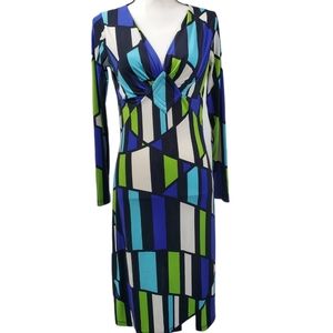 Metrostyle abstract long sleeve dress